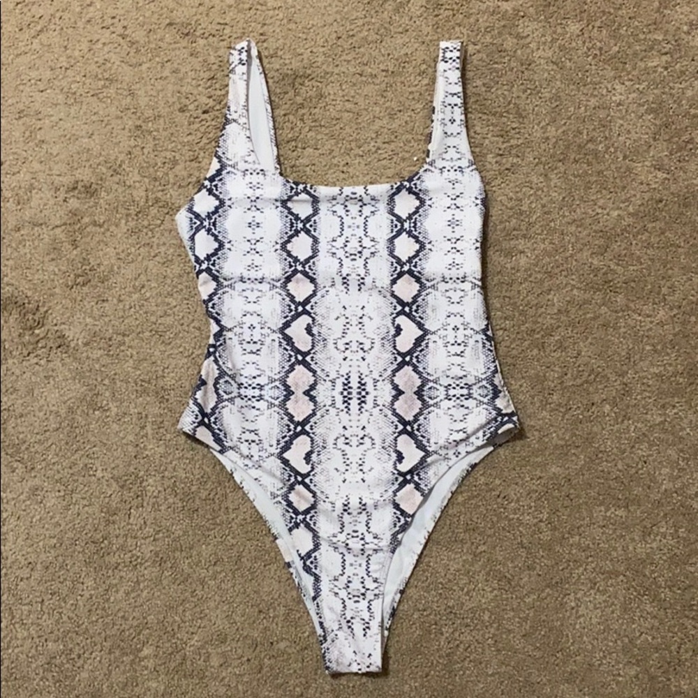 Never used, snakeskin swimsuit